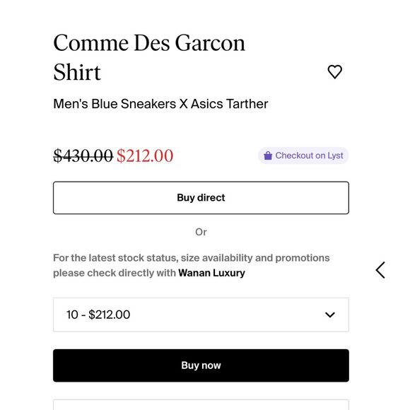 Comme Des Garcon Shirt Men\'s Blue Sneakers X Asics Tarther